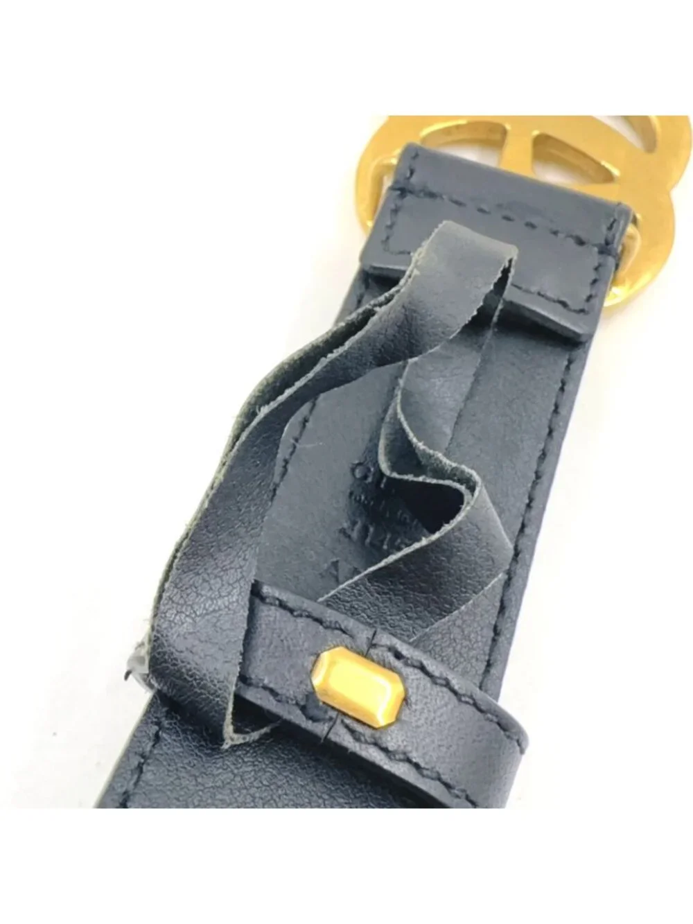 Gucci GG Marmont Leather Black Belt Gold